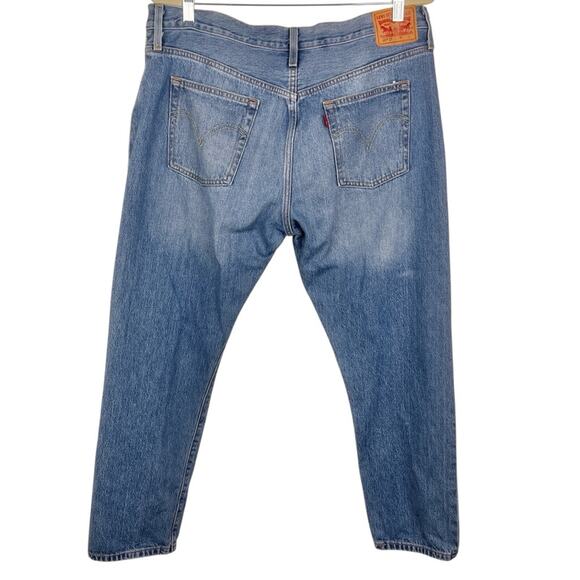 Levi’s 501 CT Tapered Button Fly Jeans 32x28 Distressed Medium Wash - Picture 6 of 6